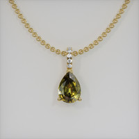 1.64 Ct. Gemstone Pendant, 14K Yellow Gold 1