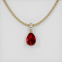 1.55 Ct. Ruby Pendant, 14K Yellow Gold 1