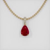 2.07 Ct. Ruby Pendant, 14K Yellow Gold 1