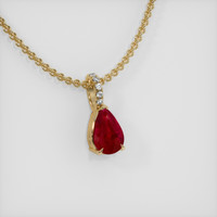 2.07 Ct. Ruby Pendant, 14K Yellow Gold 2