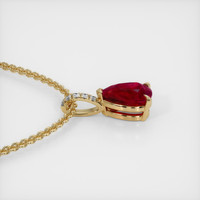 2.07 Ct. Ruby Pendant, 14K Yellow Gold 3