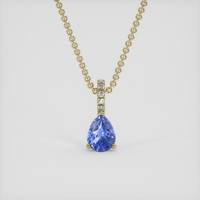 1.62 Ct. Blue Sapphire Pendant, 14K Yellow Gold 1