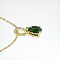 1.23 Ct. Greenish Blue Sapphire Pendant, 14K Yellow Gold 3
