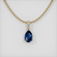 1.25 Ct. Sapphire Pendant, 18K Yellow Gold 1