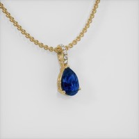 1.25 Ct. Sapphire Pendant, 18K Yellow Gold 2