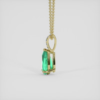 0.78 Ct. Emerald Pendant, 18K Yellow Gold 3