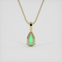 0.78 Ct. Emerald Pendant, 18K Yellow Gold 4