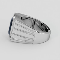 7.27 Ct. Blue Spinel Ring, Platinum 950 4
