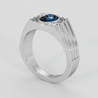 1.42 Ct. Blue Cobalt Spinel Ring, Platinum 950 2
