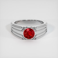 1.30 Ct. Ruby Ring, Platinum 950 1