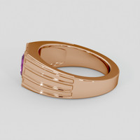 0.53 Ct. Purple Sapphire Ring, 14K Rose Gold 4