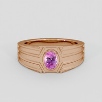 0.53 Ct. Purple Sapphire Ring, 18K Rose Gold 1