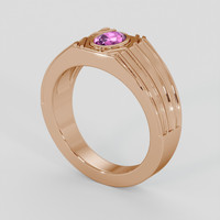 0.53 Ct. Purple Sapphire Ring, 18K Rose Gold 2