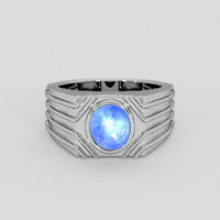 3.05 Ct. Blue Sapphire Ring, Silver 1