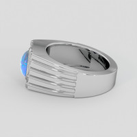 3.05 Ct. Blue Sapphire Ring, Silver 4
