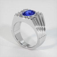 4.07 Ct. Sapphire Ring, 14K White Gold 2