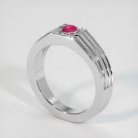 0.73 Ct. Ruby Ring, 14K White Gold 2