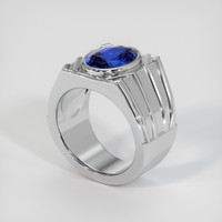 3.48 Ct. Sapphire Ring, 14K White Gold 2