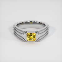 1.17 Ct. Yellow Sapphire Ring, 14K White Gold 1