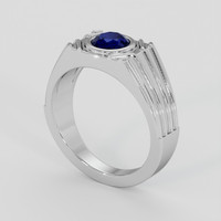 0.84 Ct. Blue Sapphire Ring, 14K White Gold 2