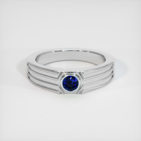 0.57 Ct. Sapphire Ring, 18K White Gold 1
