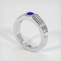 0.57 Ct. Sapphire Ring, 18K White Gold 2