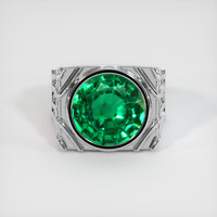 6.69 Ct. Emerald Ring, 18K White Gold 1