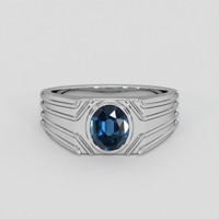 1.42 Ct. Blue Cobalt Spinel Ring, 18K White Gold 1