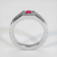 0.73 Ct. Ruby Ring, 18K White Gold 3