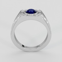 0.84 Ct. Blue Sapphire Ring, 18K White Gold 3
