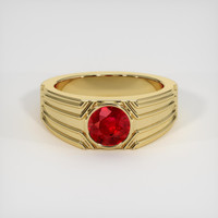 1.30 Ct. Ruby Ring, 14K Yellow Gold 1