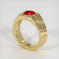 1.30 Ct. Ruby Ring, 14K Yellow Gold 2