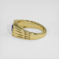0.63 Ct. Blue Sapphire Ring, 14K Yellow Gold 4