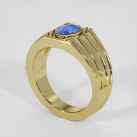 1.55 Ct. Blue Sapphire Ring, 14K Yellow Gold 2