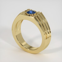 0.94 Ct. Sapphire Ring, 18K Yellow Gold 2