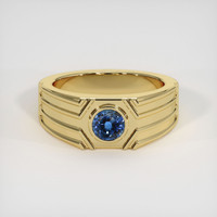 1.20 Ct. Blue Sapphire Ring, 18K Yellow Gold 1