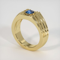 1.20 Ct. Blue Sapphire Ring, 18K Yellow Gold 2