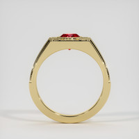 0.89 Ct. Ruby Ring, 18K Yellow Gold 3