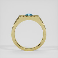 3.02 Ct. Greenish Blue Sapphire Ring, 18K Yellow Gold 3