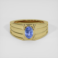 1.55 Ct. Blue Sapphire Ring, 18K Yellow Gold 1