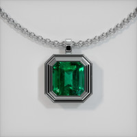 6.64 Ct. Emerald Pendant, Platinum 950 1