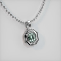 0.53 Ct. Green Sapphire Pendant, Platinum 950 2