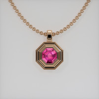 0.81 Ct. Gemstone Pendant, 14K Rose Gold 1