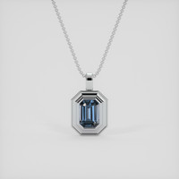 1.69 Ct. Gemstone Pendant, 14K White Gold 1