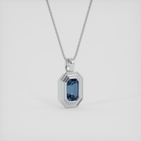 1.69 Ct. Gemstone Pendant, 14K White Gold 2