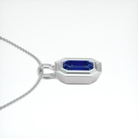 1.21 Ct. Blue Sapphire Pendant, 14K White Gold 3