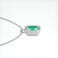 2.46 Ct. Emerald Pendant, 18K White Gold 3