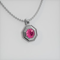 0.81 Ct. Gemstone Pendant, 18K White Gold 2