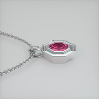 0.81 Ct. Gemstone Pendant, 18K White Gold 3