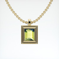 2.08 Ct. Bi Color Sapphire Pendant, 14K Yellow Gold 1
